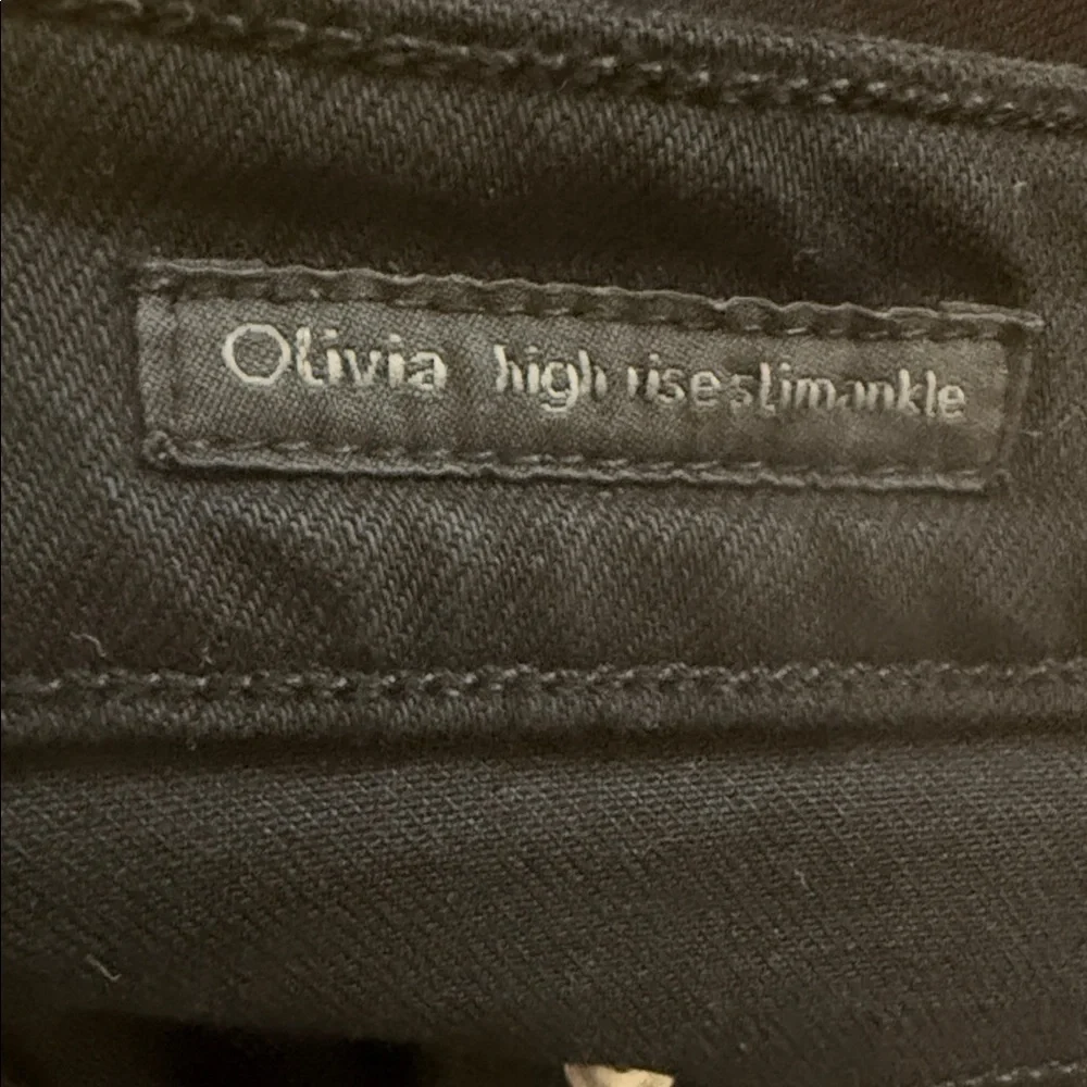 Citizens Of Humanity Black Ankle Jeans Raw Hem 5 Pockets - Picture 5 of 7